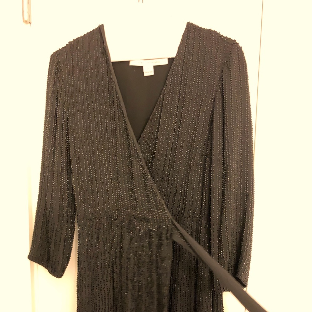 DVF sequin wrap dress